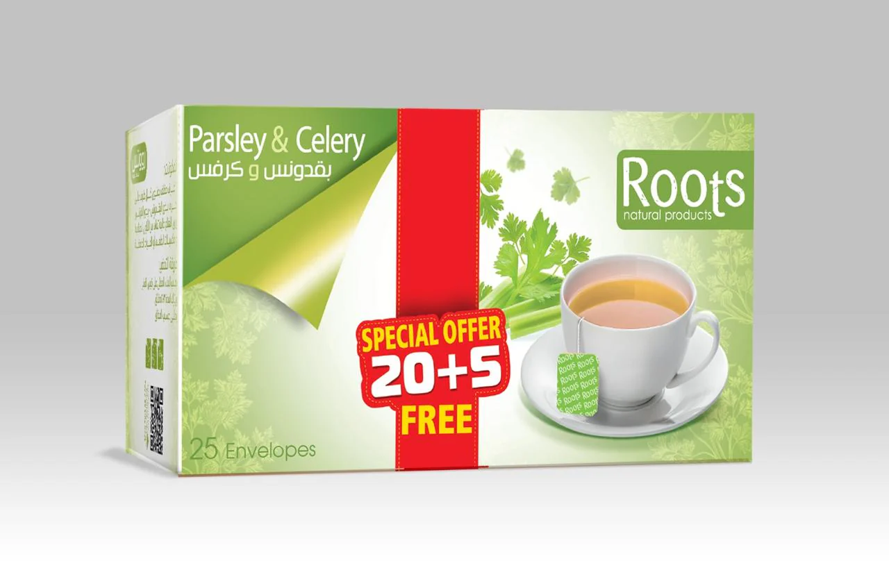 Roots Parsley & Celery Tea 25bags | روتس شاي بقدونس وكرافس