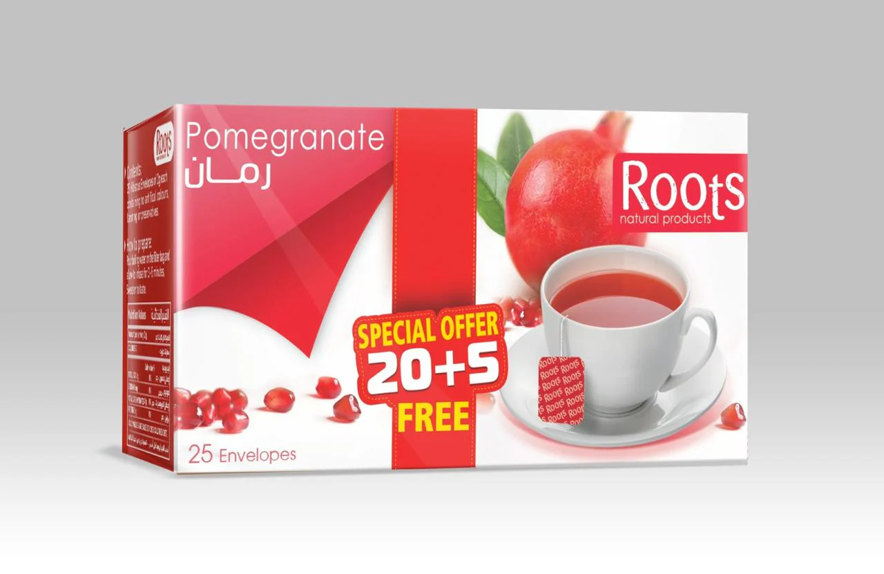 Roots Pomegranate Tea 25 bags|روتس شاي رمان