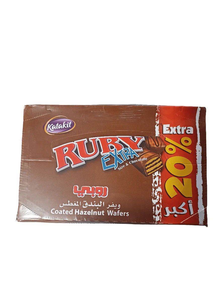 Katakit Ruby Hazelnut Wafer 24 x 22g | روبي ويفر البندق