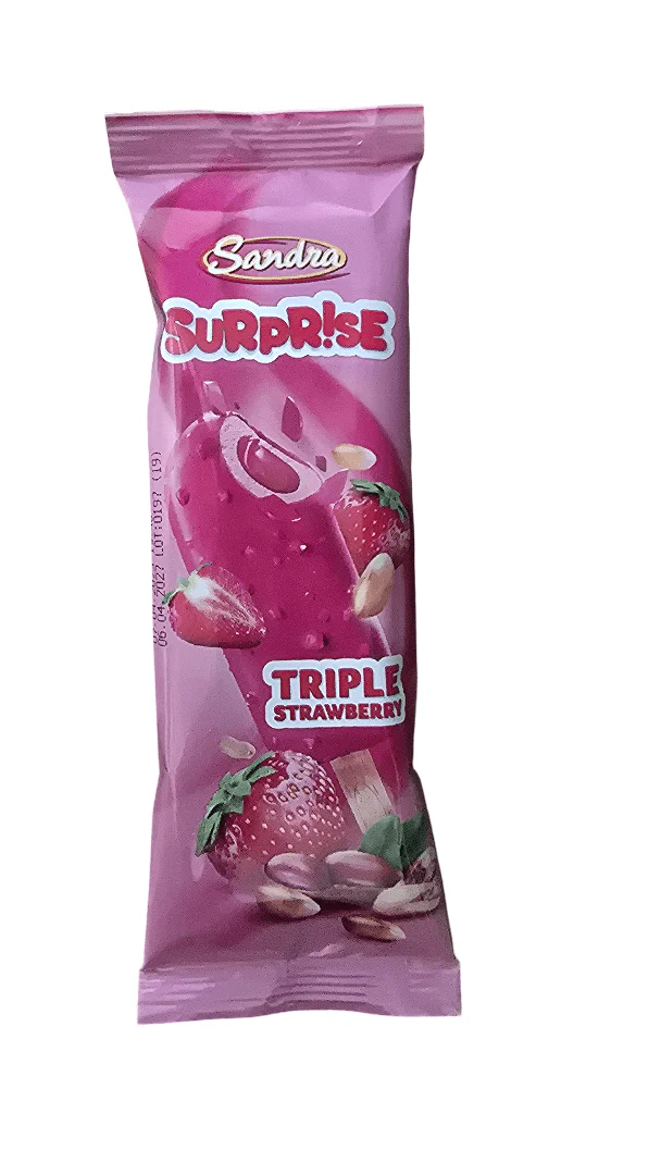 Sandra Surprise Triple Strawberry Ice Cream 80g