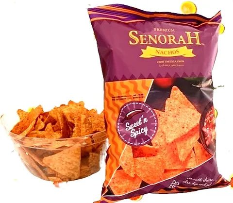 Senorah Nachos Trotilla Sweet & Spicy Chips 200g | رقائق الناتشوز تورتيلا الحلو الحار