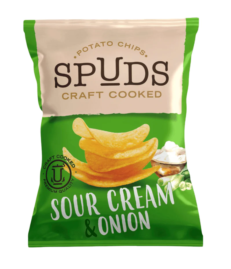 Spuds Chips Sour Cream & Onion 40g | سبدز شيبس كريمة متبلة