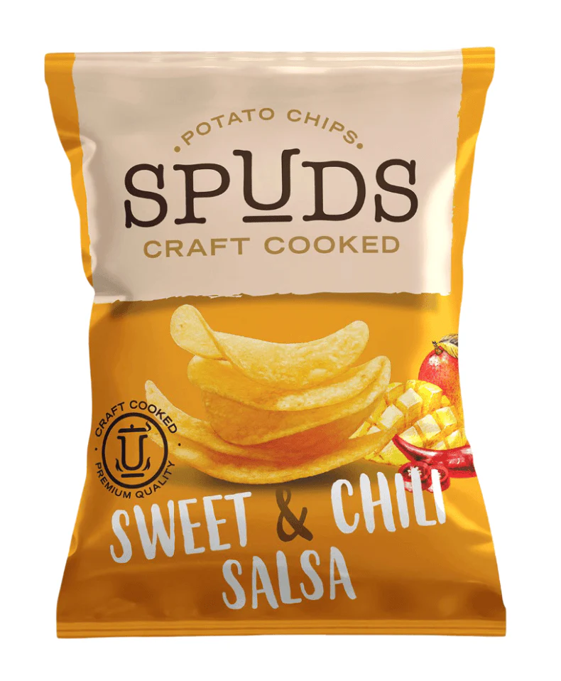 Spuds Chips Sweet & Chili Salsa 145g | سبدز شيبس فواكه حارة