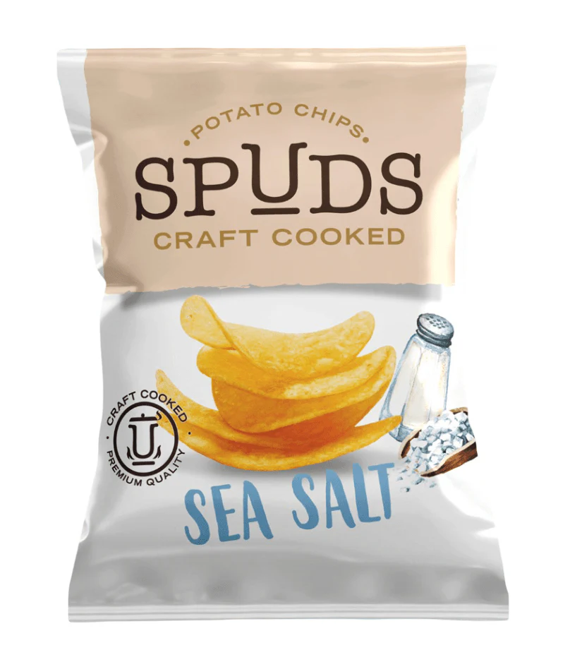 Spuds Chips Sea Salt 145g | سبدز شيبس ملح البحر