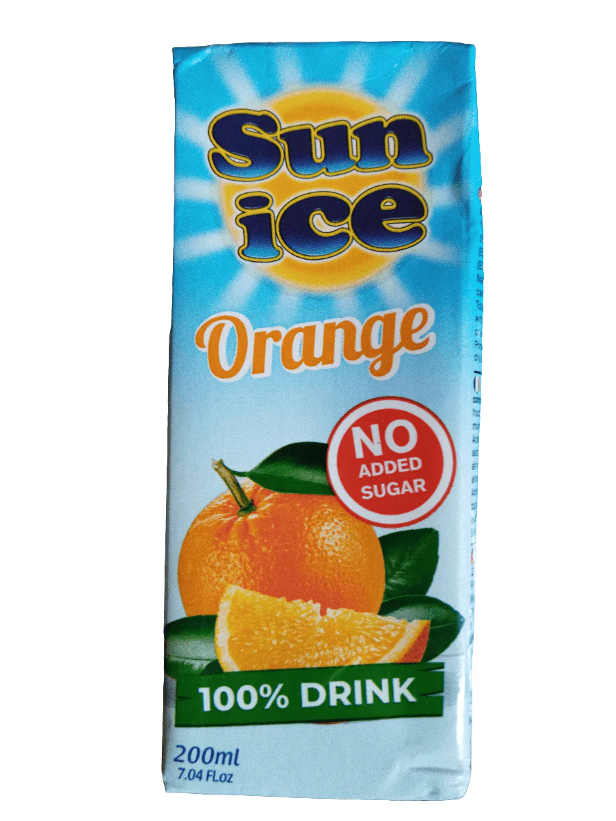 Sun Ice Sugar-Free Orange Juice 200Ml | صن ايس عصير برتقال