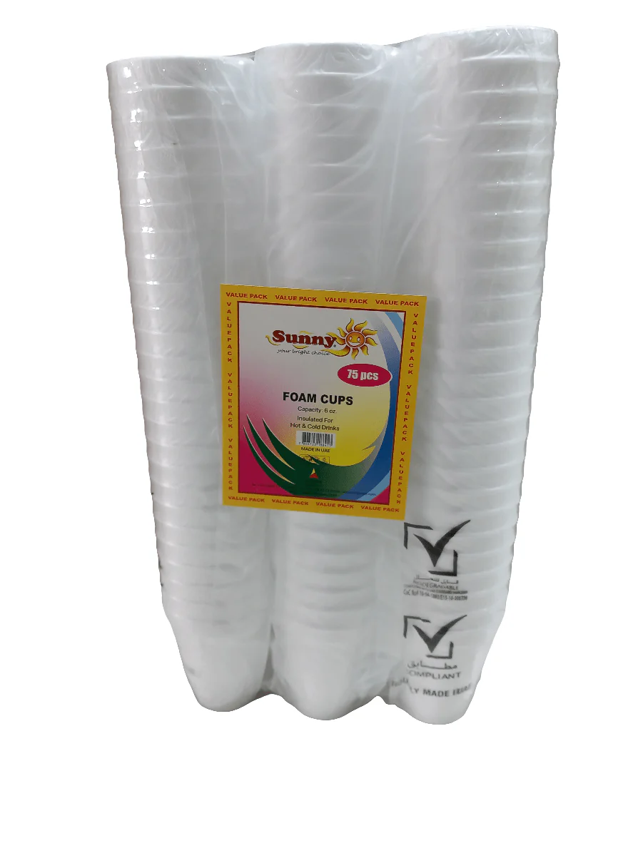 Sunny Foam Cups 3 x 25 x 6oz | اكواب فوم
