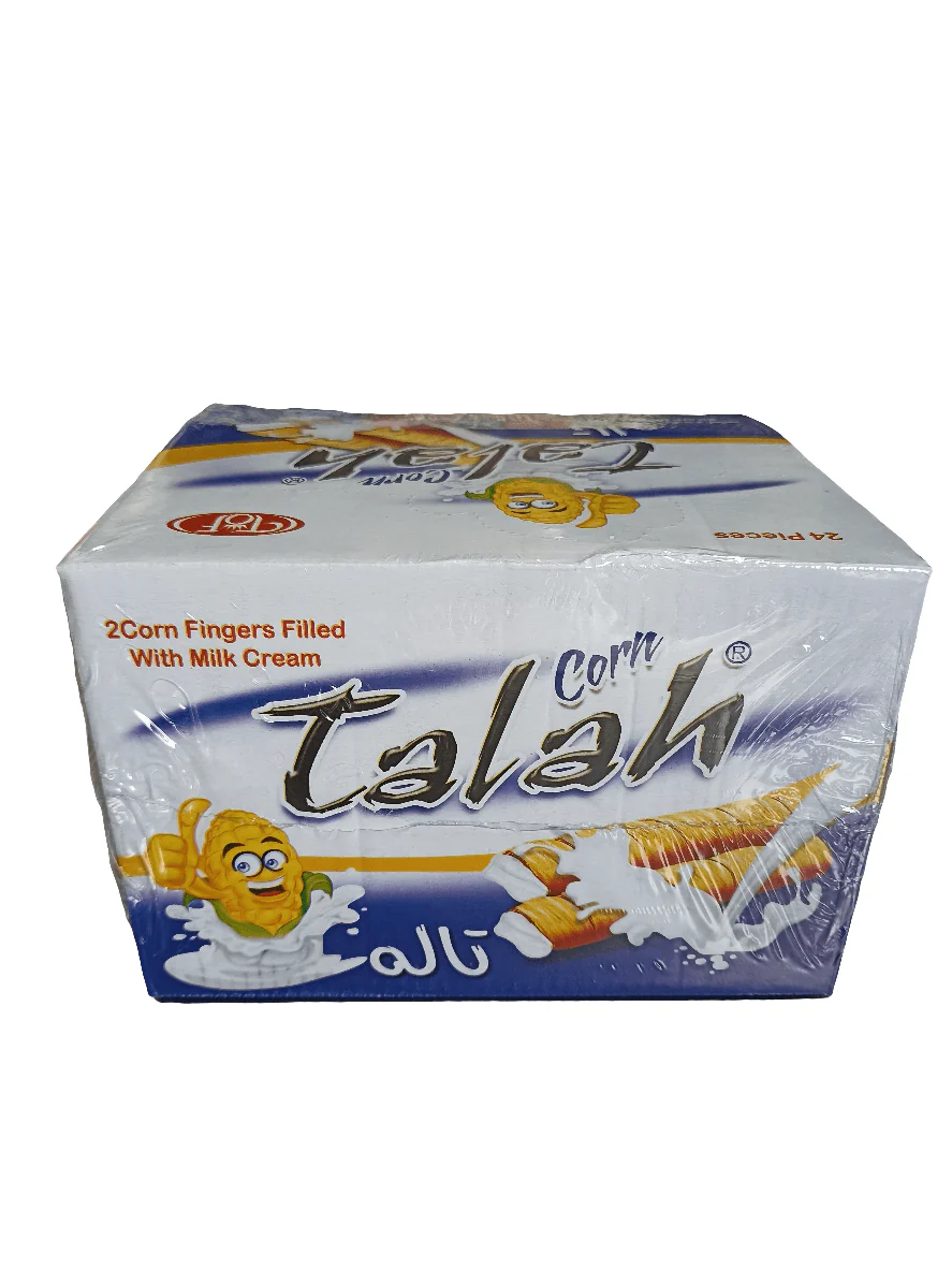Talah Corn Fingers Milk Cream Box 24 x 12g | تالة اصابع الذرة بالكريمة