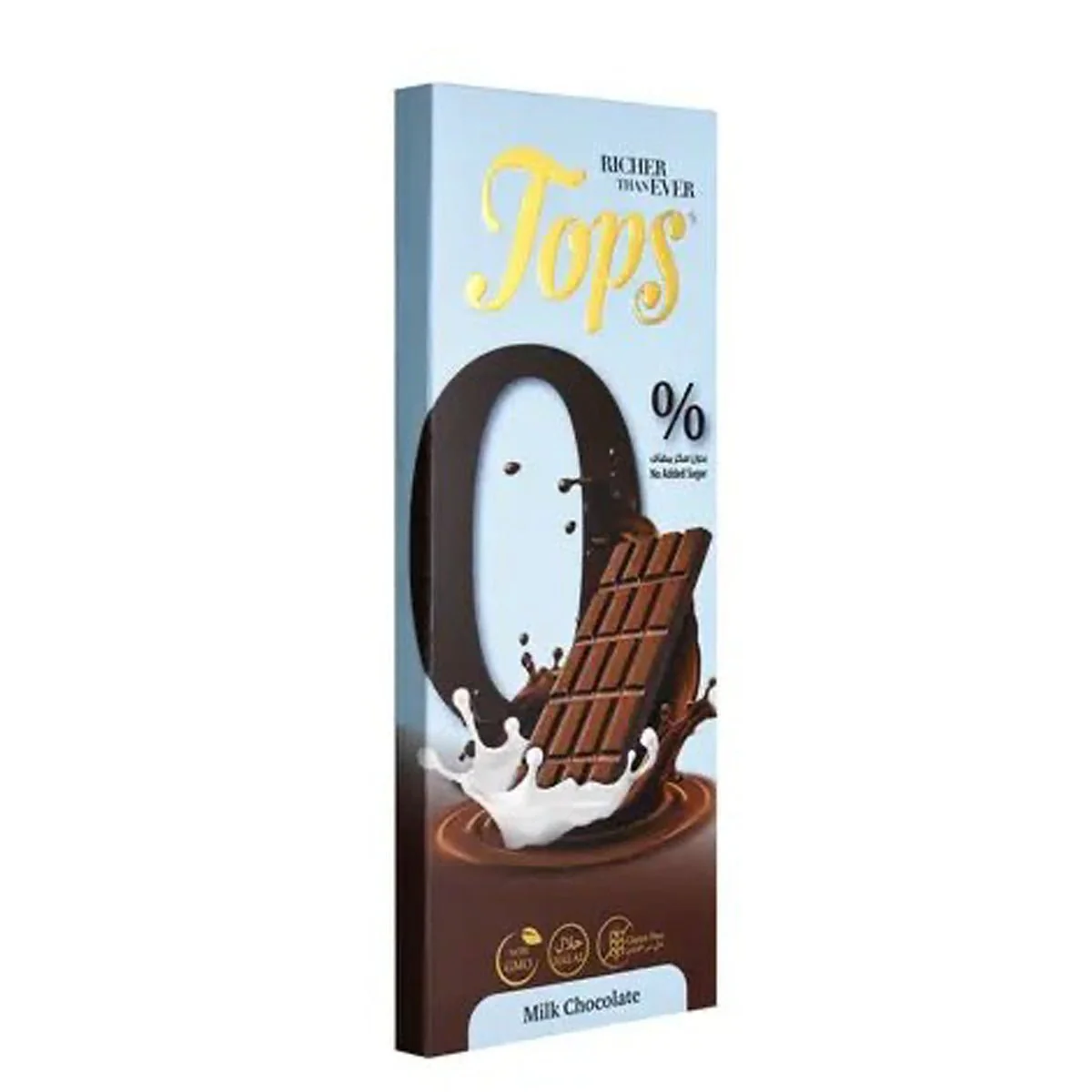 Tops Chocolate Bar Milk Sugar-Free 50g (Exp:29/07/2026)