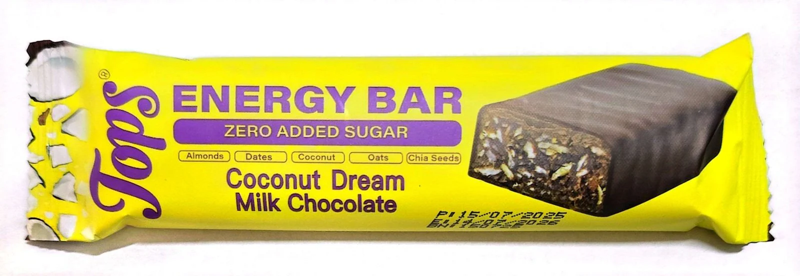 Tops Energy Bar Coconut Dream Milk Chocolate 50g