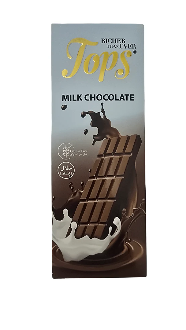 Tops Milk Chocolate Bar 100g