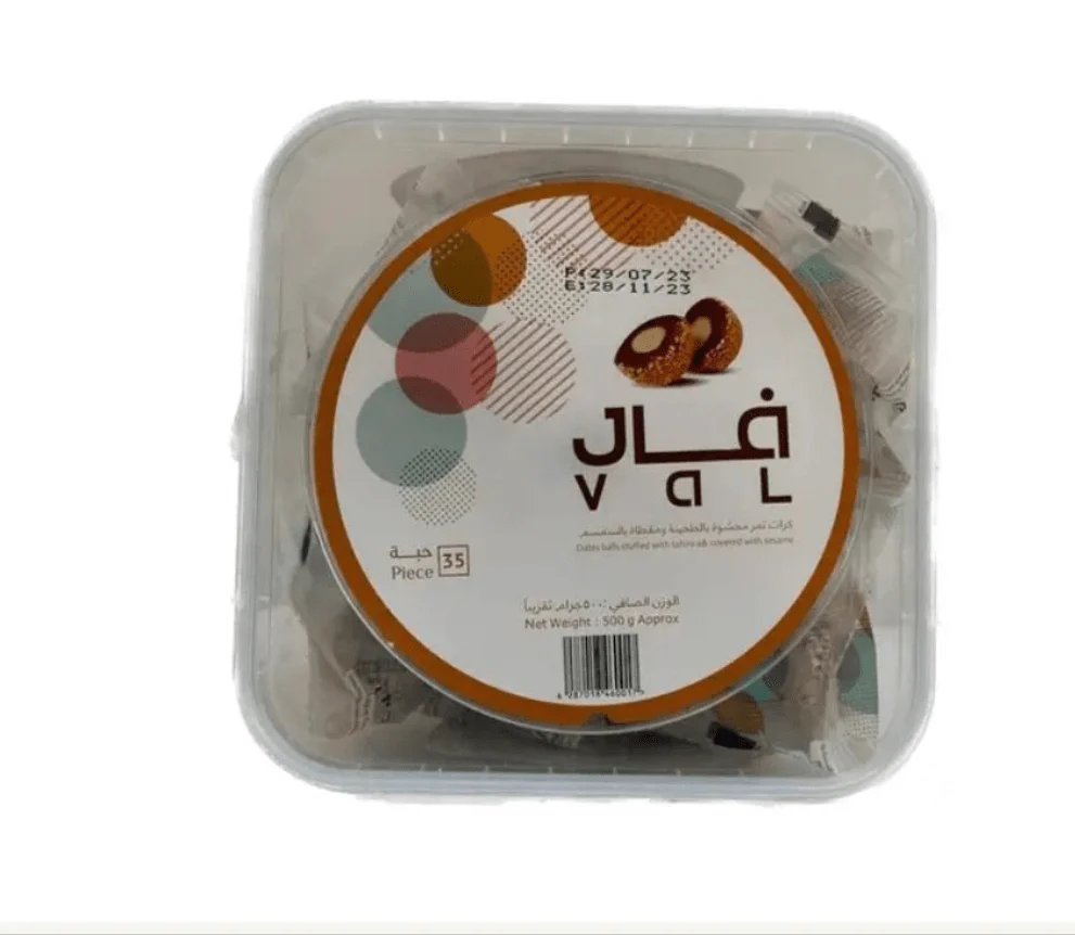 Val Dates Balls Stuffed with Tahini & Covered with Sesame 4x500g | فال كرات تمر محشوة بالطحينة مغطاة بالسمسم - Image 4