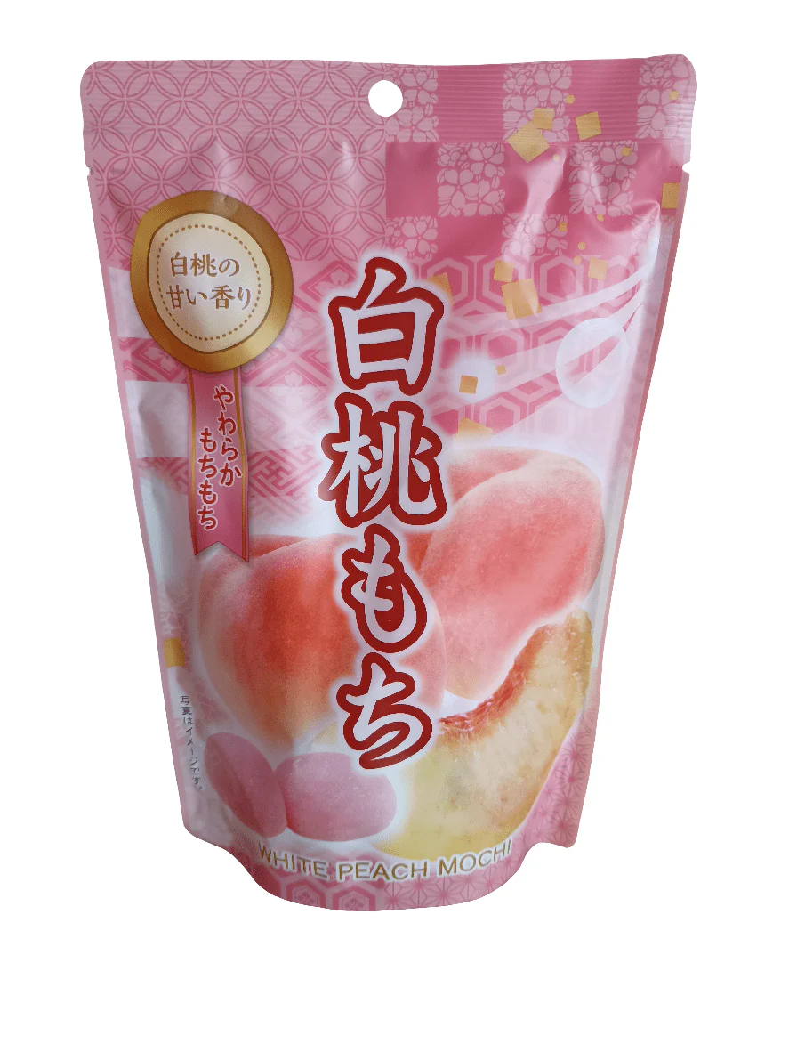 Japanese White Peach Mochi 130g | حلوى الارز بالخوخ الابيض
