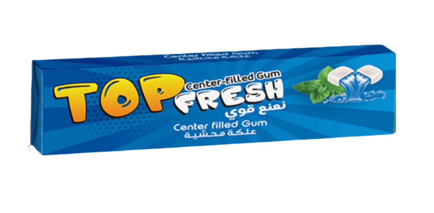 Top Fresh Gum Stick Peppermint 5g | توب فريش علكة نعنع القوي