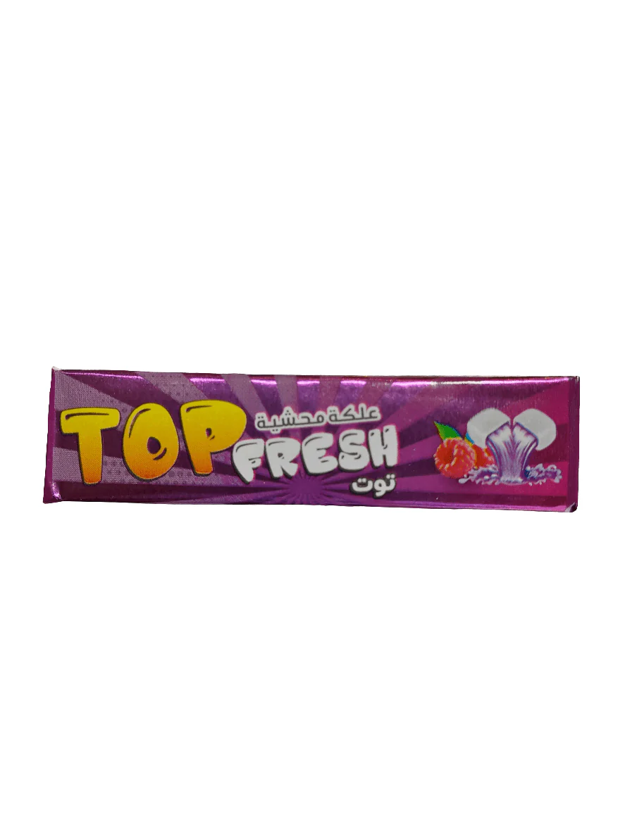 Top Fresh Gum Stick Raspberry 5g | توب فريش علكة توت