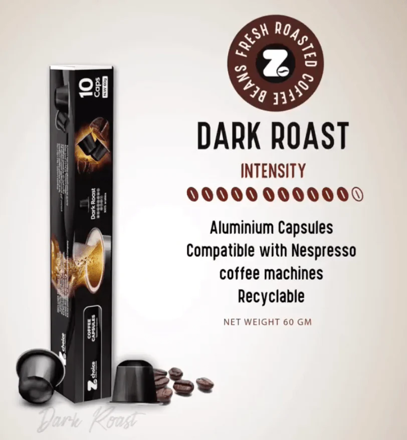 ZChoice Coffee Capsules Dark Roast 60g  | كبسولات قهوة غامقة (Exp:14/08/2026) - Image 2