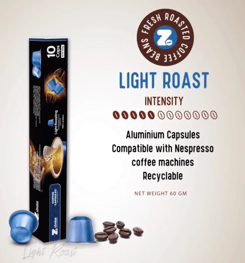 ZChoice Coffee Capsules Light Roast 60g | كبسولات قهوة فاتحة (Exp:13/08/2026) - Image 2