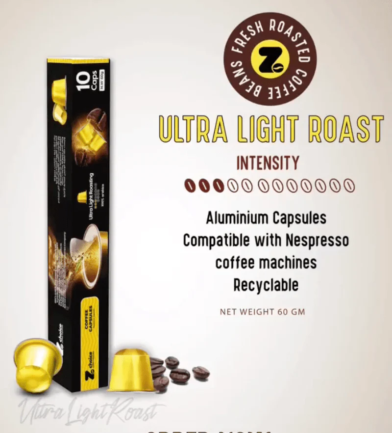 ZChoice Coffee Capsules Ultra Light Roast 60g (Exp:15/08/2026) | كبسولات قهوة فاتحة جدا - Image 2